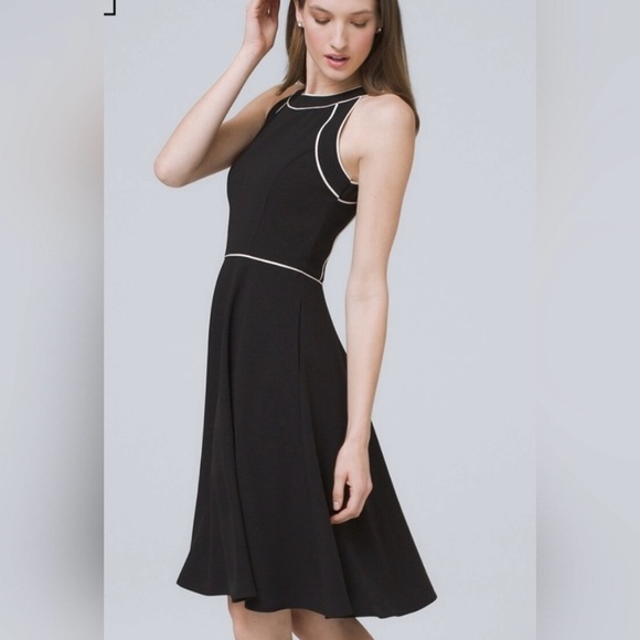 White House Black Market Dresses & Skirts - White House Black Market Fit & Flare Black Dress
